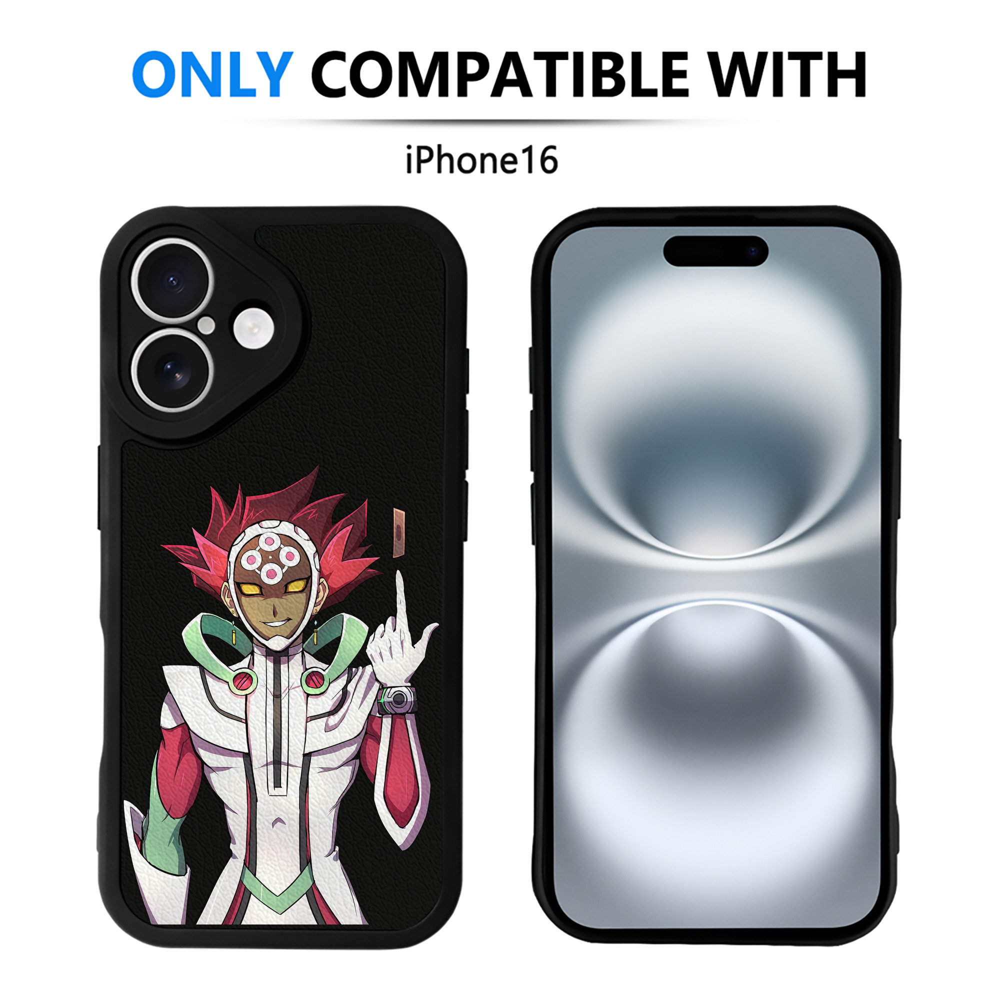 遊☆戯☆王 Yu-Gi-Oh! 【iPhone 16シリーズ対応】シリコンスマホケース（レザー調） 材質：シリコン